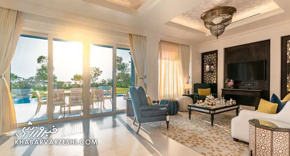 تصاویر استراحتگاه لوکس رقیب ایران در جامجهانی/ ستارهها و همسرانشان در کنار هم