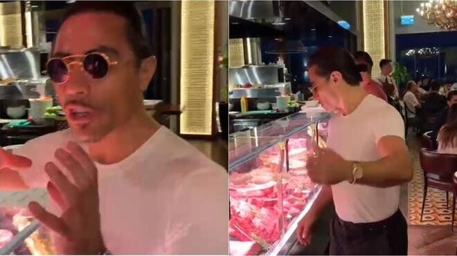 بریز و بپاش ستاره‌های فوتبال در قطر/ خوردن غذا با روکش طلا در رستوران سرآشپز معروف