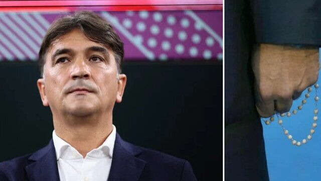 عکس | تسبیح دالیچ؛رمز موفقیت کرواسی در جامهای جهانی/ واکنش جالب به اقدام خاص در کنار زمین