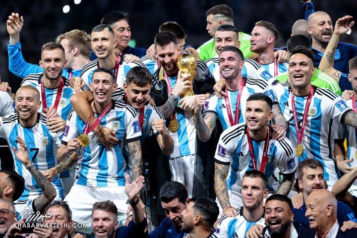 جشن قهرمانی آرژانتین در جام‌جهانی 2022