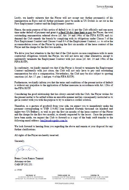 عکس| ستاره استقلال در آستانه فسخ قرارداد/ نامه مهم بازیکن برزیلی به باشگاه/ فقط دلار میخواهم و دیگر هیچ!