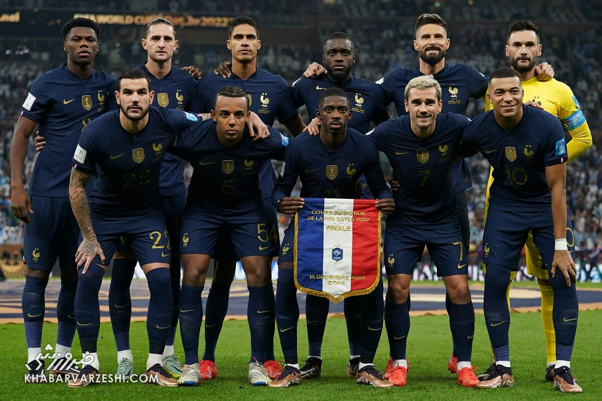 عکس تیمی فرانسه در فینال جام جهانی قطر