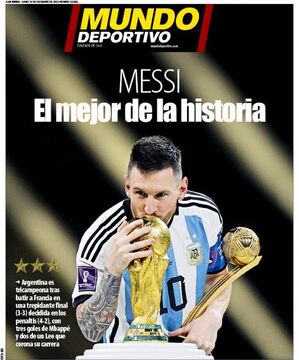 روزنامه موندو| مسی بهترین بازیکن تاریخ