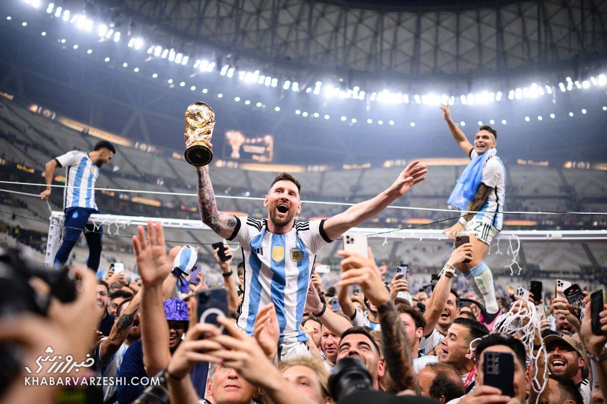 لیونل مسی؛ جشن قهرمانی آرژانتین در جام‌جهانی ۲۰۲۲