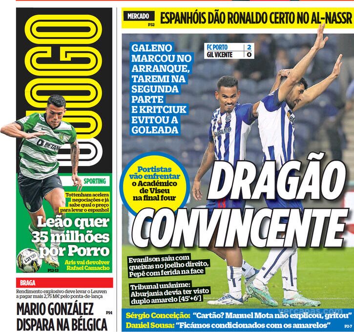 عکس| بازگشت طارمی به جلد روزنامههای پرتغال/ تعریف و تمجید دوباره از ستاره فوتبال ایران