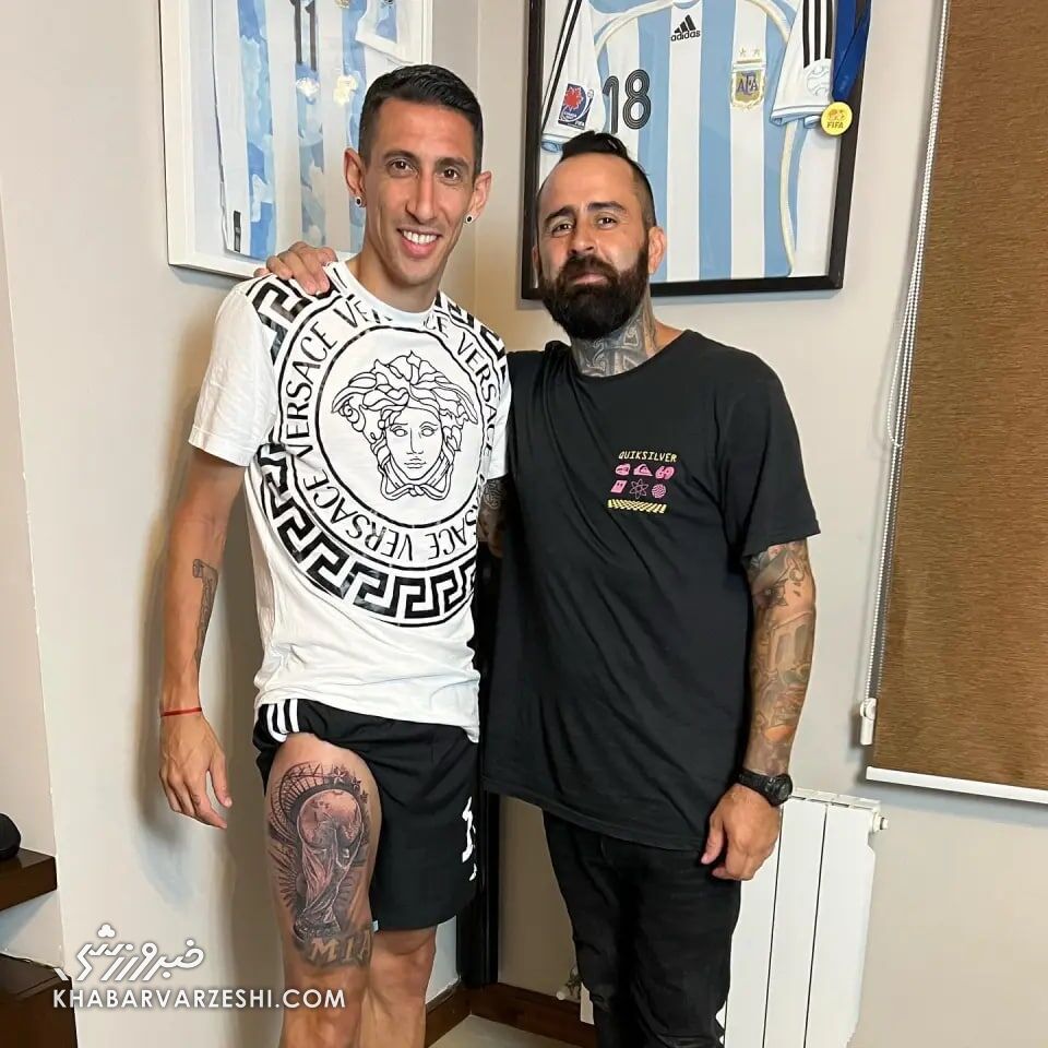 تتوی زیبا روی پای قهرمان جامجهانی/ تصویر جام و خورشید را ببینید