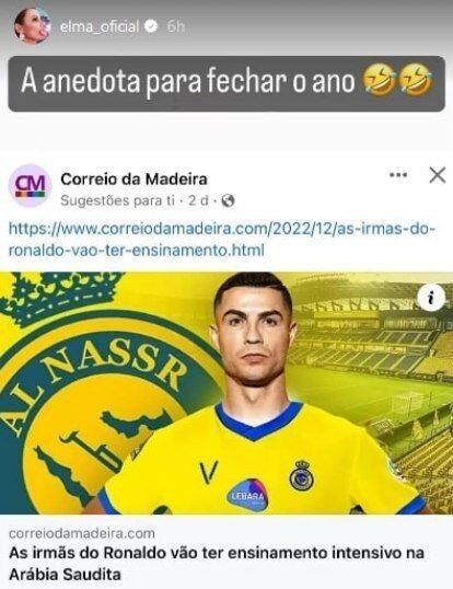 عکس| واکنش جالب خواهر رونالدو به توافق با النصر/ شوخی آخر سال یا انفجار بمب؟