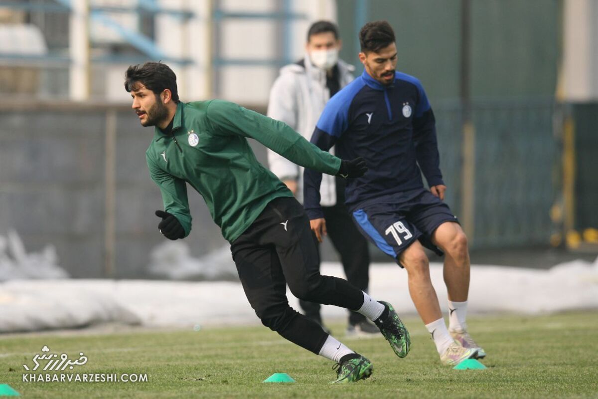 حضور عارف غلامی در روز پنجم دی در تمرین استقلال