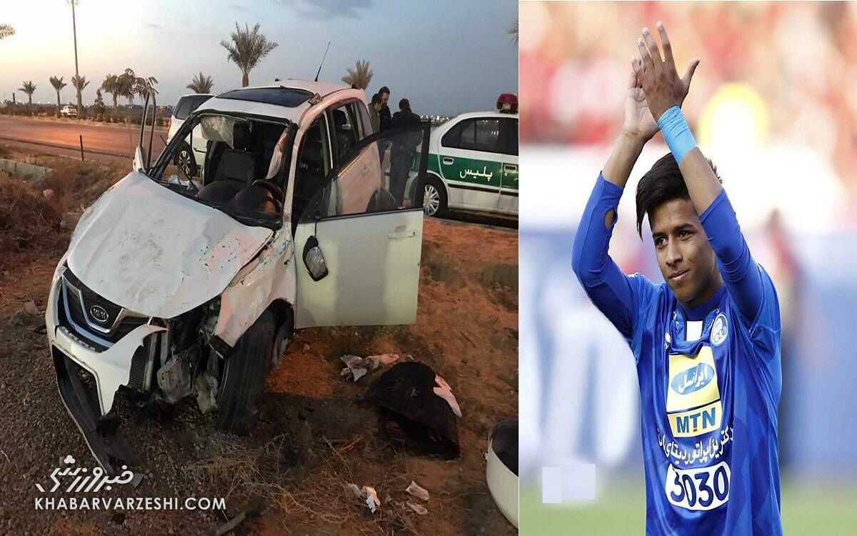 مهدی قایدی و صحنه تصادفش در بوشهر