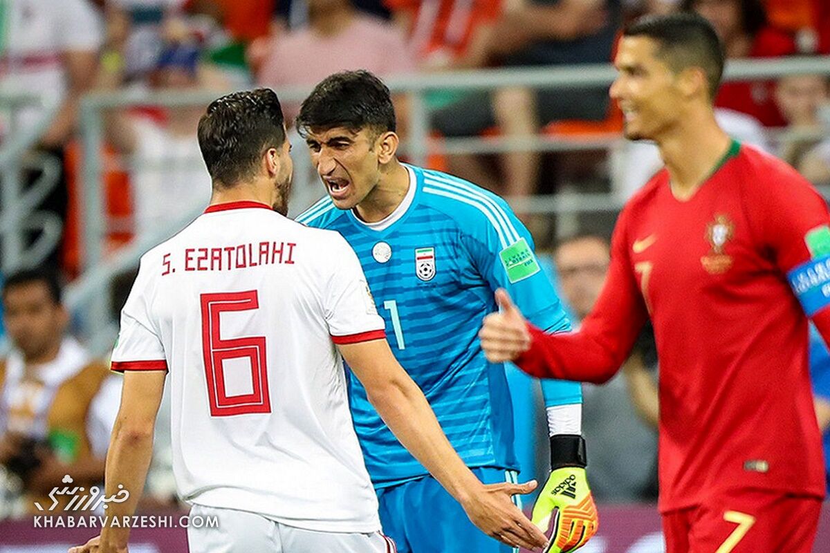 کریستیانو رونالدو و علیرضا بیرانوند و سعید عزت اللهی