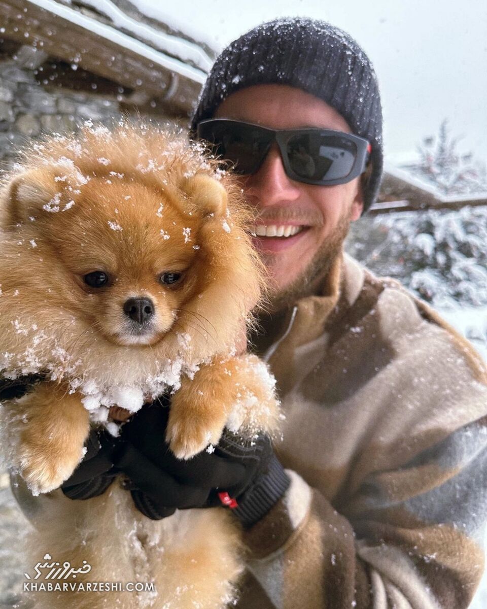 تصاویری از زوج جدید و خبرساز فوتبالی در سفری به سرزمین عجایب زمستانی