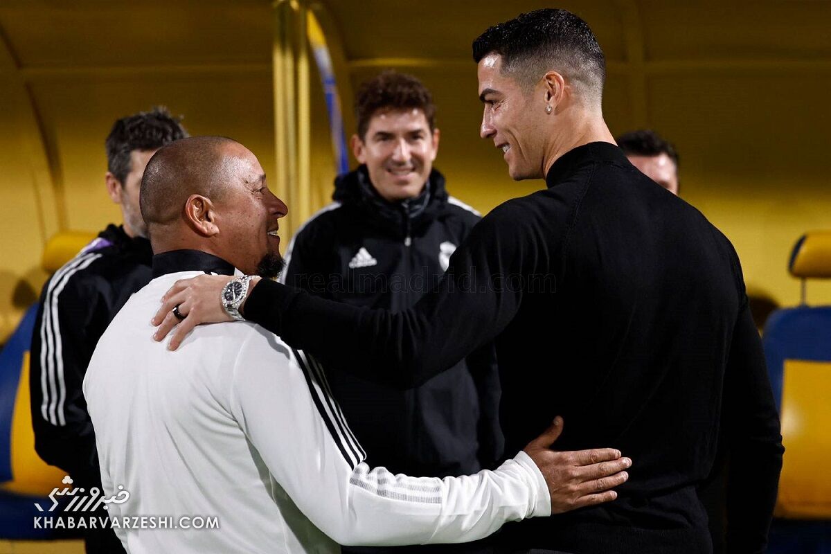 کریستیانو رونالدو و روبرتو کارلوس در تمرین رئالمادرید