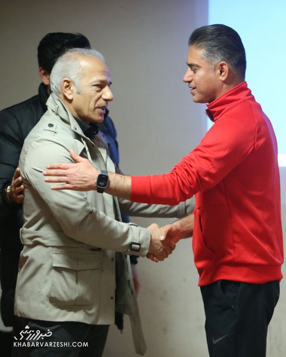 عکس| محمد خاکپور در تمرین نساجی حاضر شد