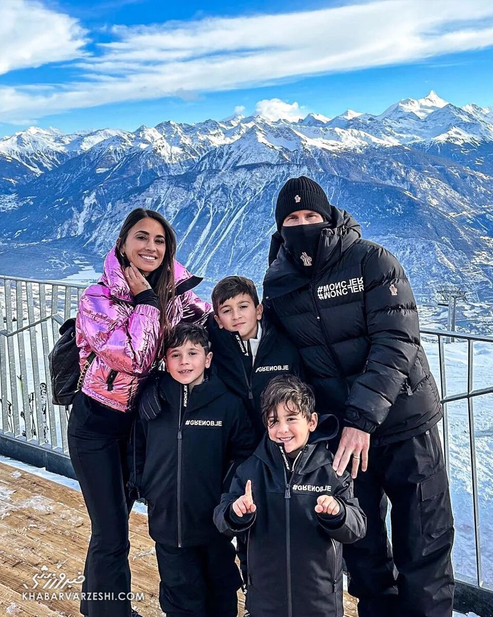 تعطیلات زمستانی لیونل مسی و خانوادهاش