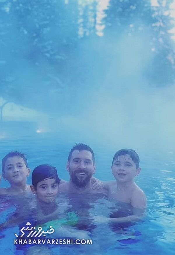 تعطیلات زمستانی لیونل مسی و خانوادهاش