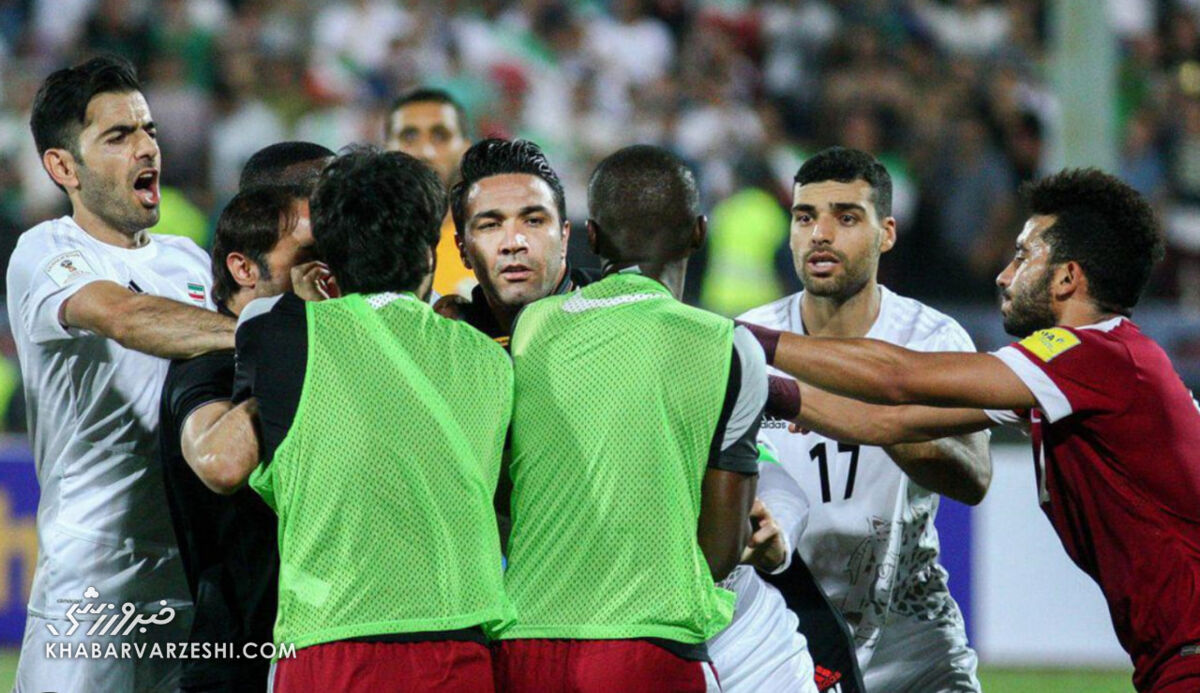 جواد نکونام ۱۱ شهریور ۱۳۹۵ را فراموش نکند/ تصاویر عبرت آموز ار درگیری شدید با قطری ها/ وقتی فیفا فوتبال ایران را نقره داغ کرد!