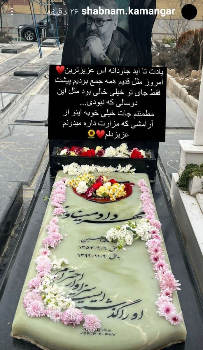 استوری همسر میناوند در دومین سالگرد درگذشت مهرداد