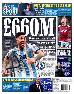 روزنامه اکسپرس| ۶۶۰ میلیون پوند
