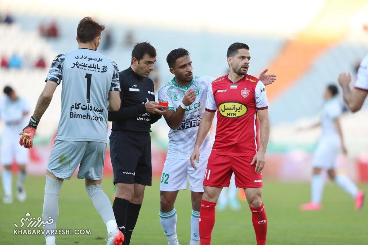 اخراج علیرضا بیرانوند در دیدار پرسپولیس و آلومینیوم