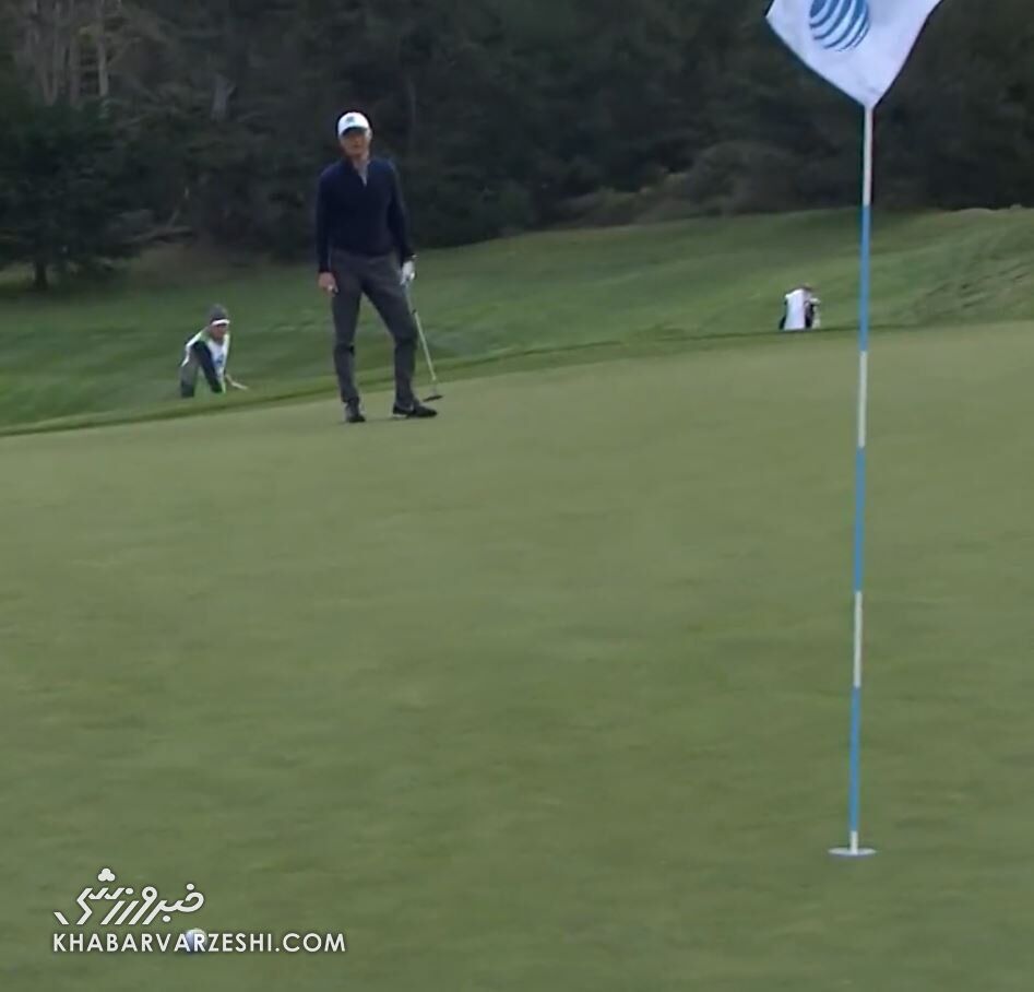 گرت بیل دوباره در صحنه رقابتها درخشید/ توصیف یک ضربه عالی در گلف!