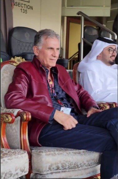 عکس| ظاهر متفاوت کیروش در ورزشگاه قطر