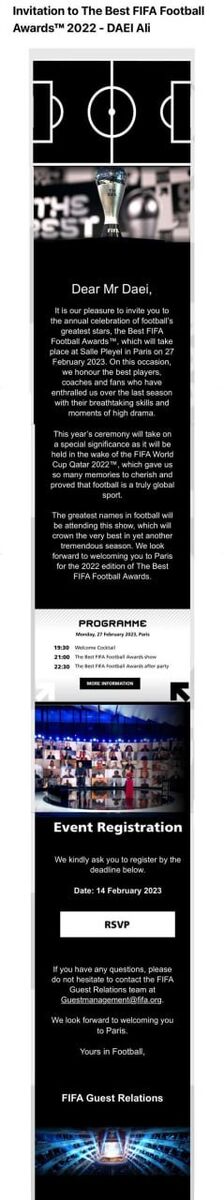 علی دایی به مراسم بهترینهای فیفا دعوت شد/ به شهریار اجازه خروج می دهند؟