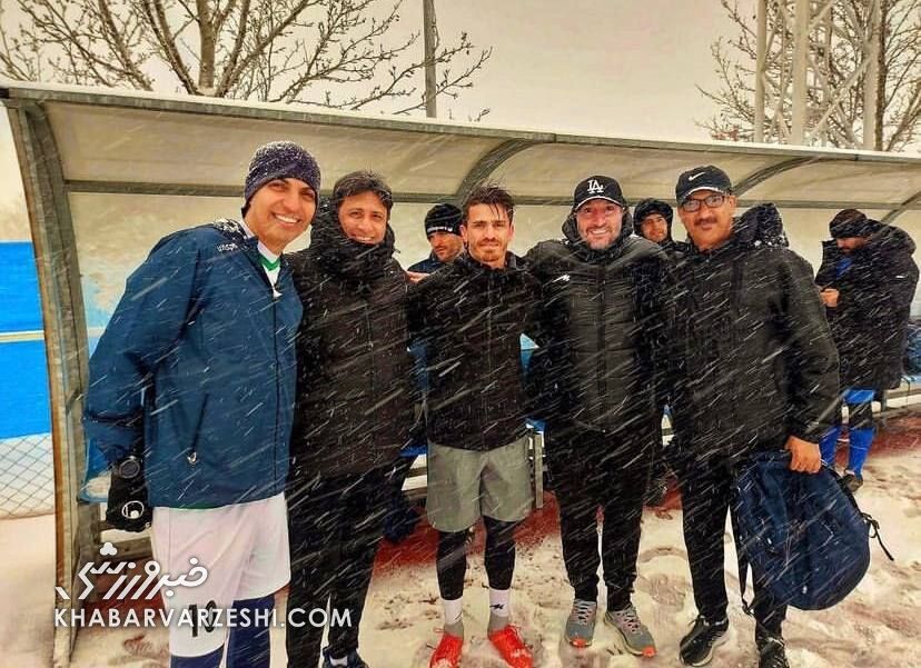 عکس| وریا غفوری در کنار عادل فردوسیپور و یک پرسپولیسی محبوب