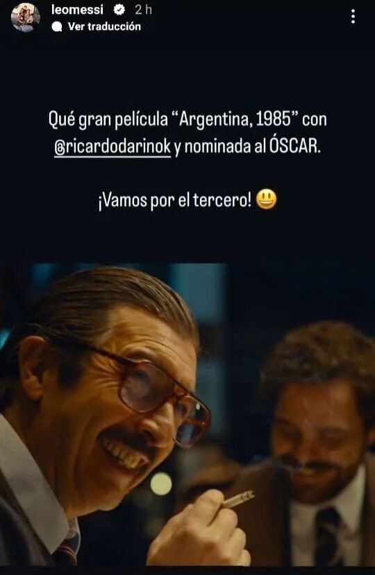 حمایت مسی از نماینده آرژانتین در مراسم اسکار/ لئو این فیلم را به همه دنیا معرفی کرد