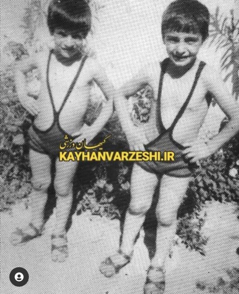 تصویری زیرخاکی از برادران خادم/ رسول و امیر؛ ۴۰ سال قبل با کوچک ترین دوبنده کشتی