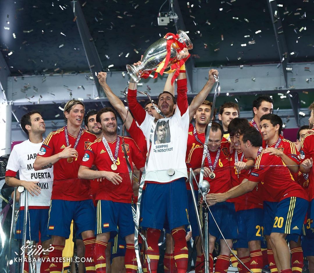 قهرمانی سرخیو راموس همراه اسپانیا در جام ملت‌های اروپا