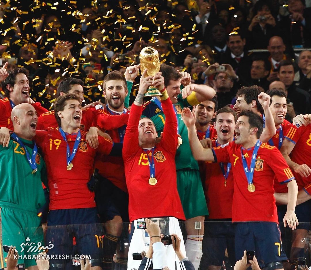 قهرمانی سرخیو راموس همراه اسپانیا در جامجهانی