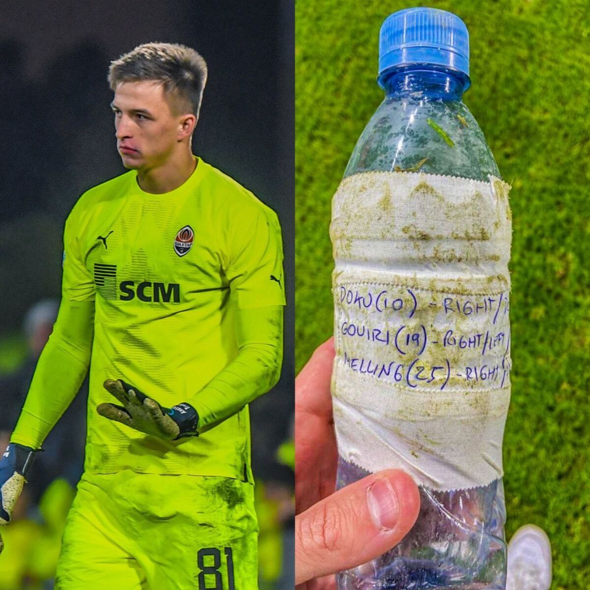 عکس| مهار ۳پنالتی به کمک بطری آب/ ترفند جالب دروازهبان باعث صعود تیمش در اروپا شد