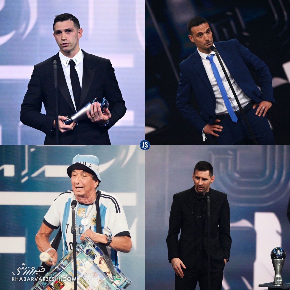 عکس| از مسی تا پیرمرد جذاب؛ آرژانتینیها جایزههای فیفا را درو کردند