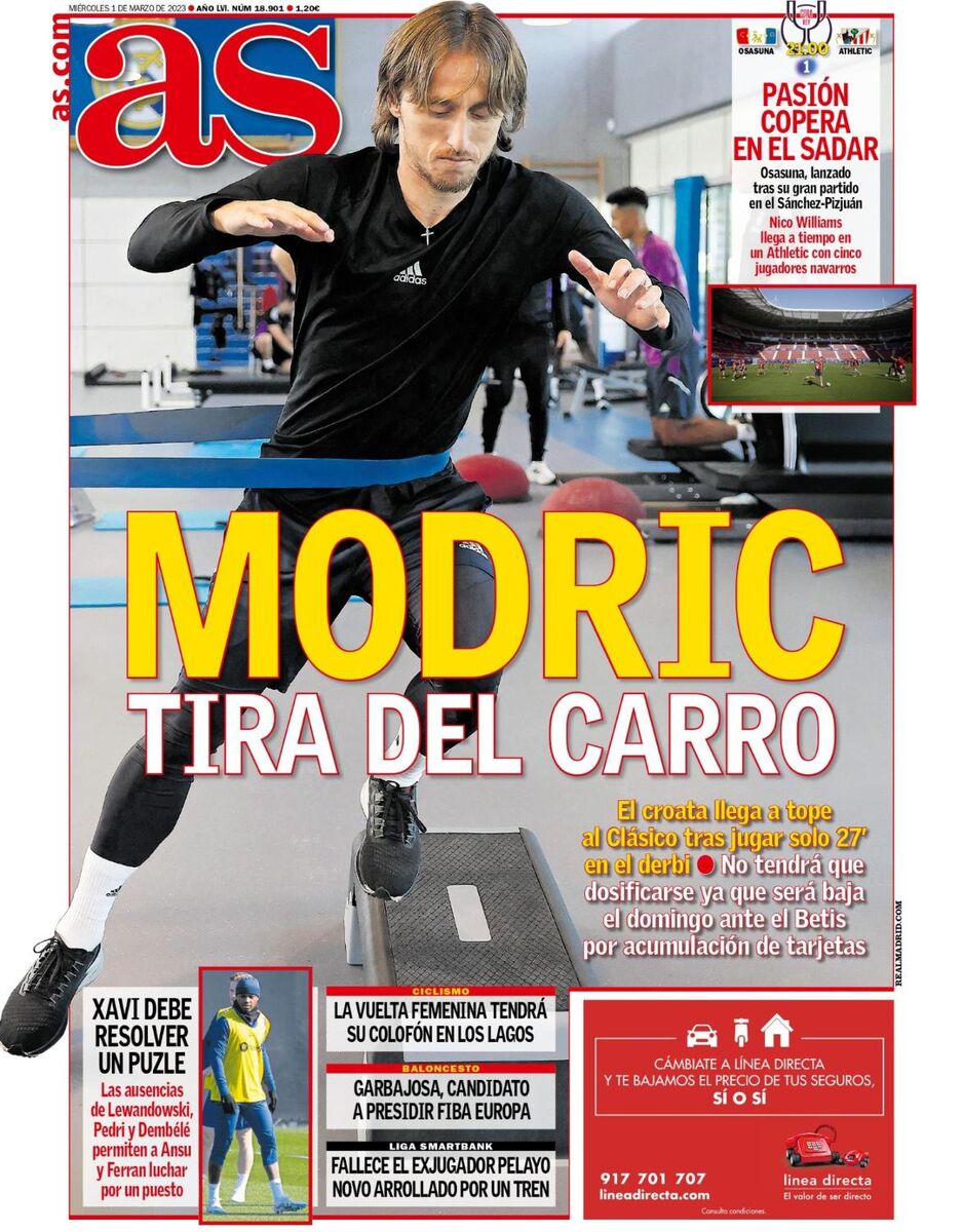 روزنامه آ اس| مودریچ ماشین را می‌کشد