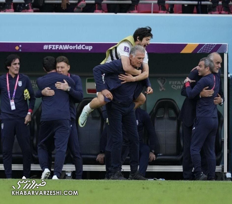 شادی خاص سردار آزمون و کارلوس کی روش در جام جهانی 2022