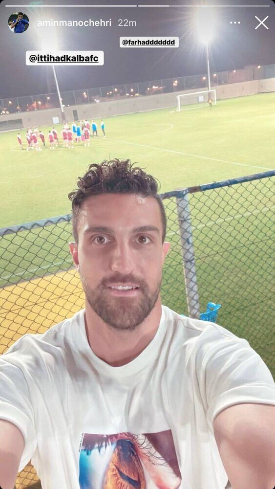 عکس | مهاجم استقلالی در امارات به مجیدی رسید