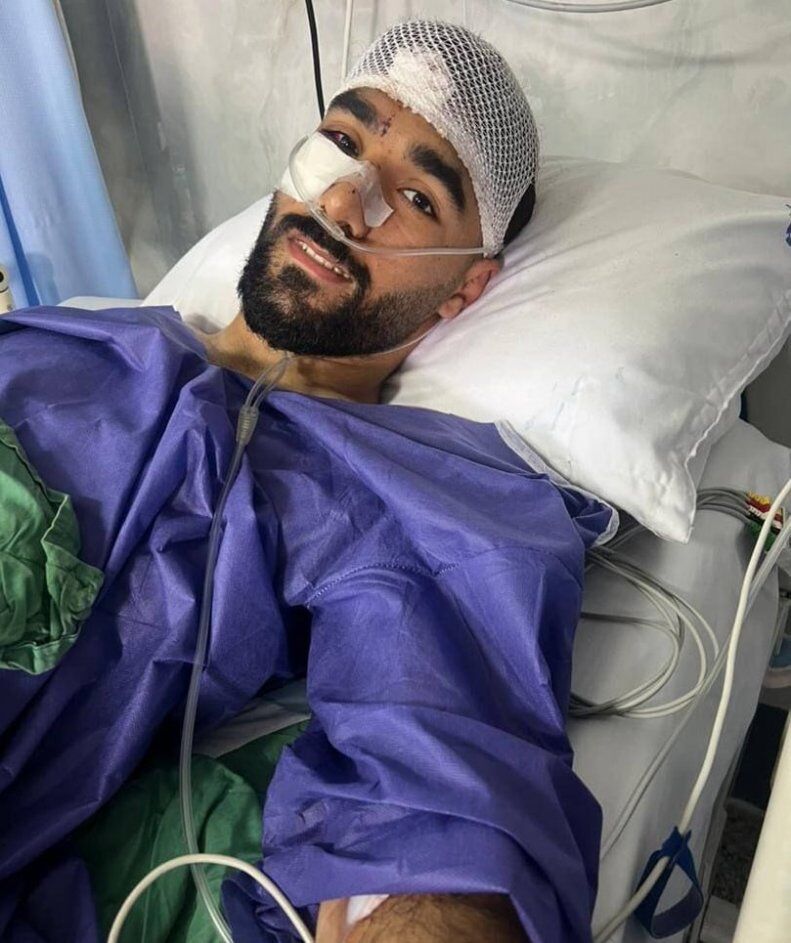 عکس پیام مهم ستاره فوتبال ایران پس از تصادف شدید/ عکسی از وضعیت نهایی بازیکن لیگ برتری در بیمارستان