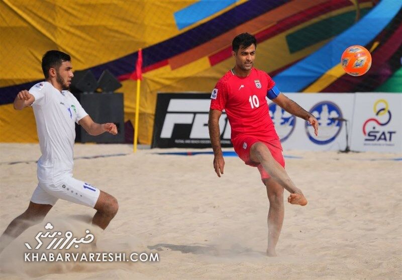 تیم ملی ساحلی ایران، ازبکستان را دورقمی کرد