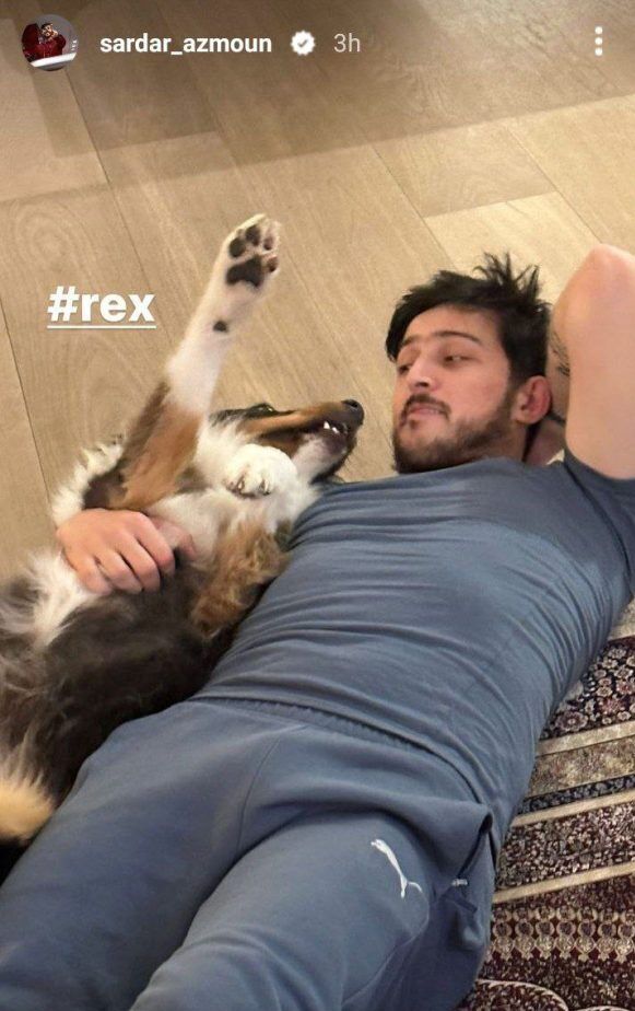 رونمایی سردار آزمون از حیوان دیگری به غیر از اسب/ تصویر ستاره ایرانی و رکس خبرساز شد