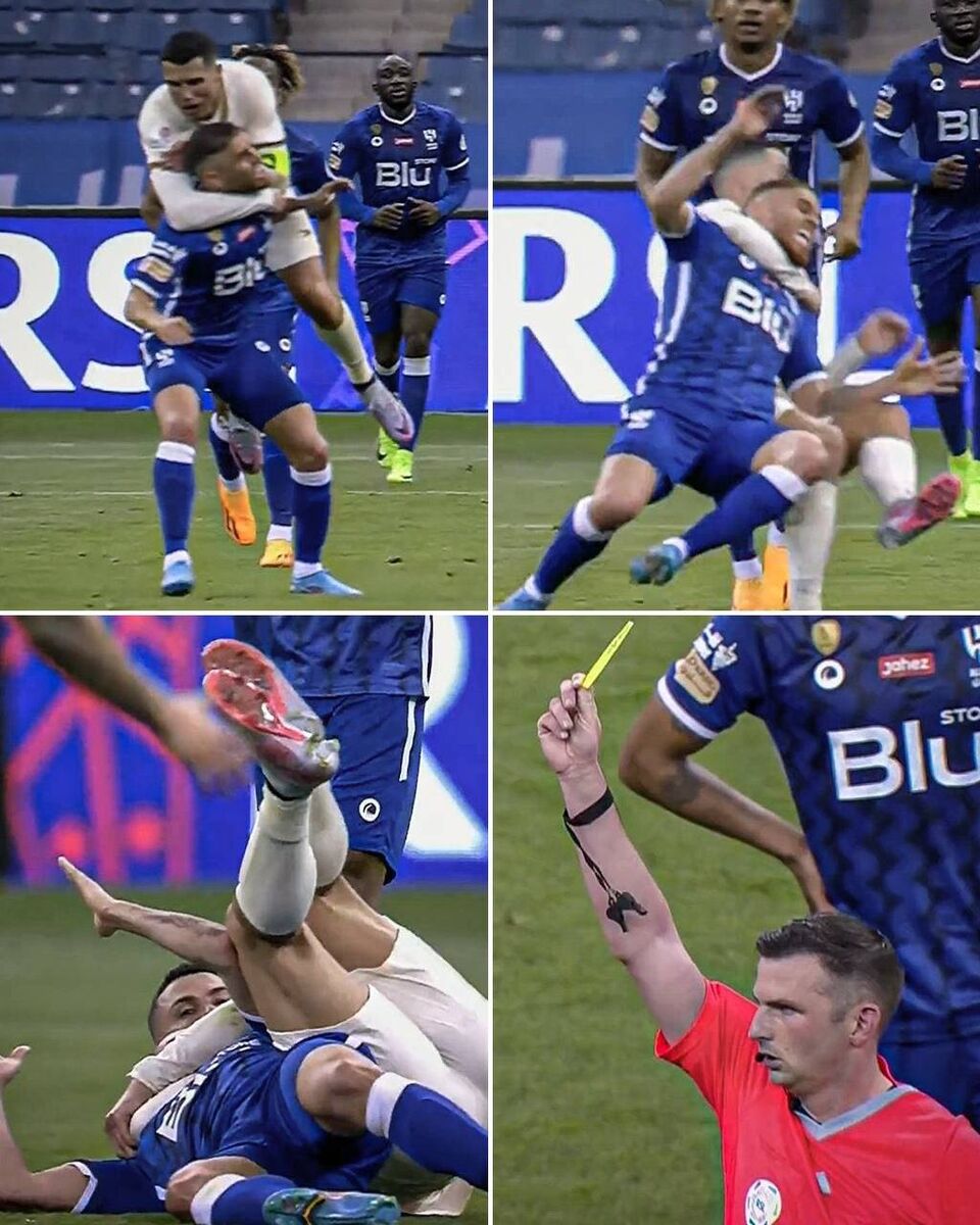 عکس| رونالدو کشتیکچ کار شد/ اجرای فن فینیشر به سبک جانسینا در زمین فوتبال