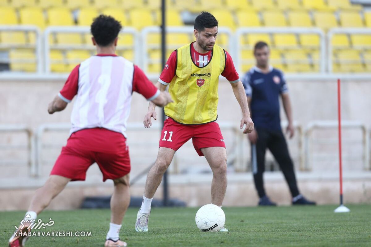 تمرین شاداب پرسپولیس بدون مصدوم/ برنامه ویژه ننکا برای دروازه&zwnj;بان&zwnj;ها