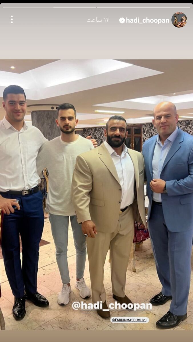 قاب مشترک هادی چوپان و پسر فردین/ تصویر چهار نفره گرگ پارسی حسابی خبرساز شد