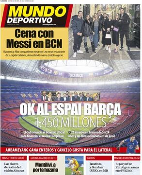 روزنامه موندو| اوکی به اسپای بارسا؛ ۱٫۴۵۰ میلیون