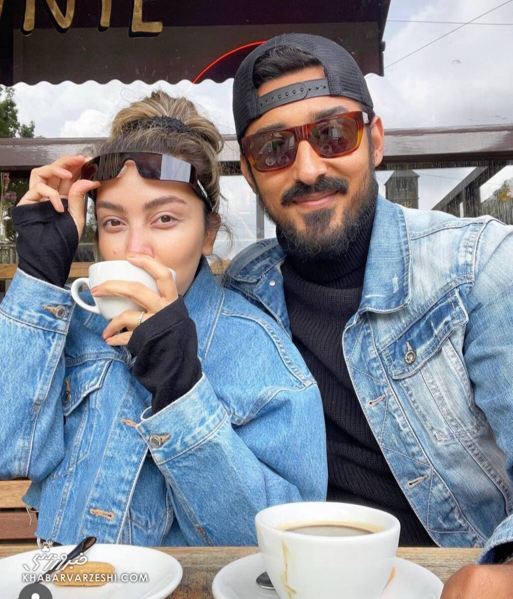 عکس| تصویری عاشقانه از ستاره سابق فوتبال ایران در کنار خواهر بازیگر معروف/ ست جالب گوچی با این زن