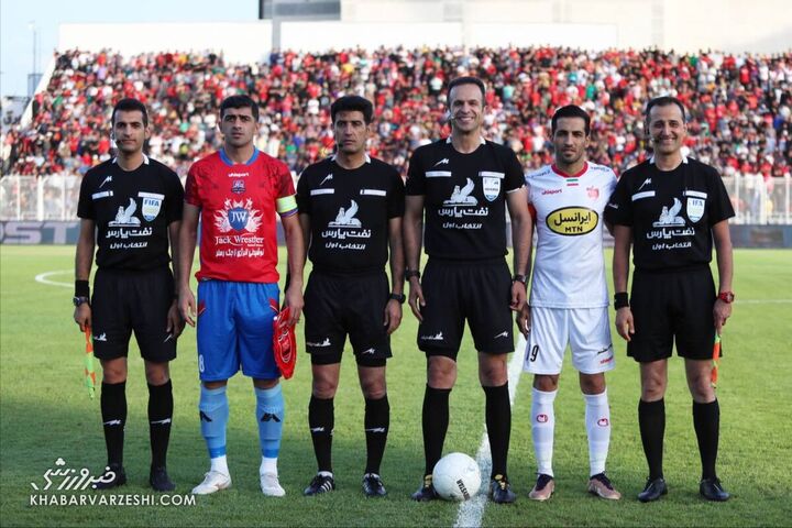 بیژن حیدری (داور)، حامد شیری و وحید امیری؛ نساجی - پرسپولیس