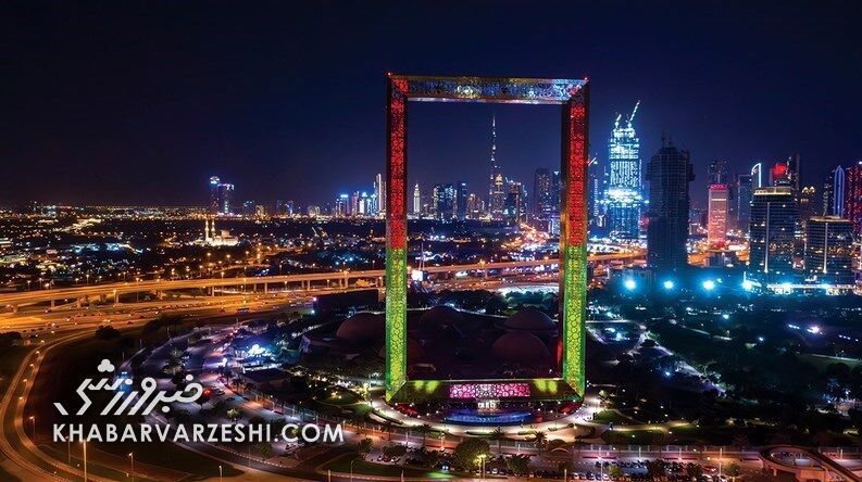 تصاویر| تزئین دبی به رنگ پیراهن تیم ستاره سابق پرسپولیس