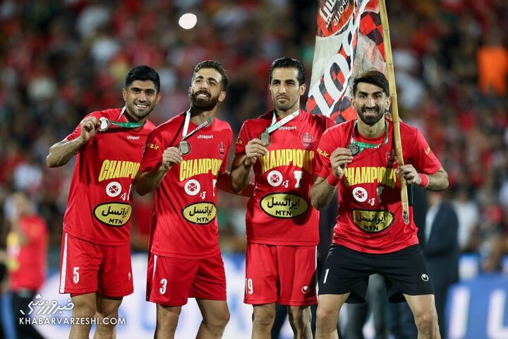 علیرضا بیرانوند، وحید امیری، فرشاد فرجی و دانیال اسماعیلیفر؛ جشن قهرمانی پرسپولیس در جام حذفی 1402-1401