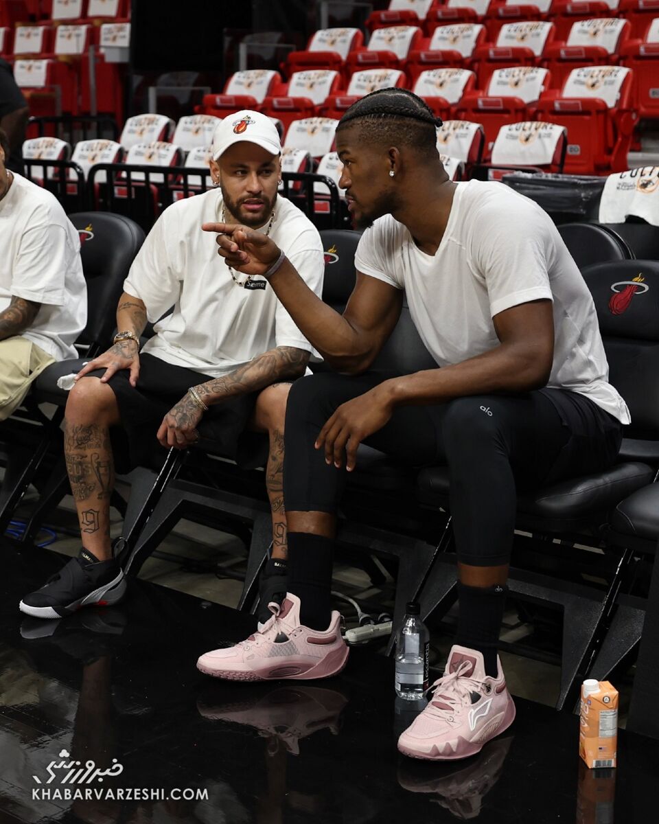 تصاویر| نیمار و شکیرا در میامی!/ مهمانان ویژه فینال NBA