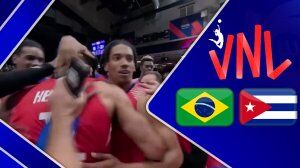 ویدیو| خلاصه والیبال برزیل ۲ - کوبا ۳