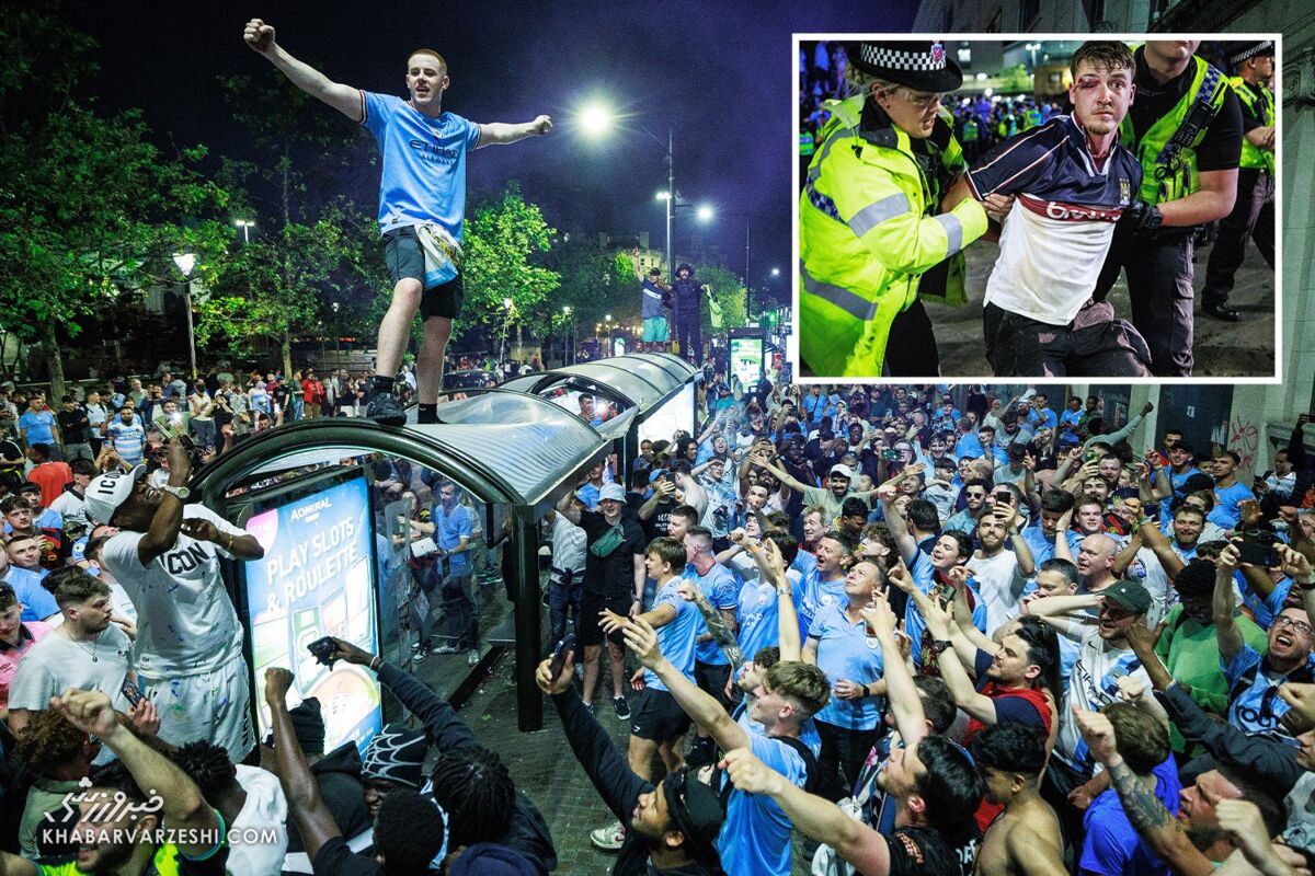 تصاویر| هواداران شهر را به هم ریختند!/ خرابکاری هواداران منچسترسیتی و برخورد شدید پلیس تصاویر| هواداران شهر را به هم ریختند!/ خرابکاری هواداران منچسترسیتی و برخورد شدید پلیس